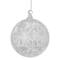 6" Clear & White "Merry Christmas" Glass Ball Ornament